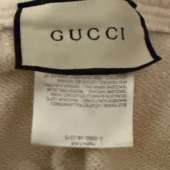Gucci Beige Joggers with Red Branding - Picture 5 of 8